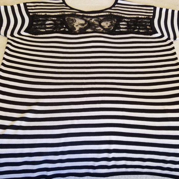 Emilio Pucci Short-sleeved Striped Knit Silk Top - Picture 5 of 5